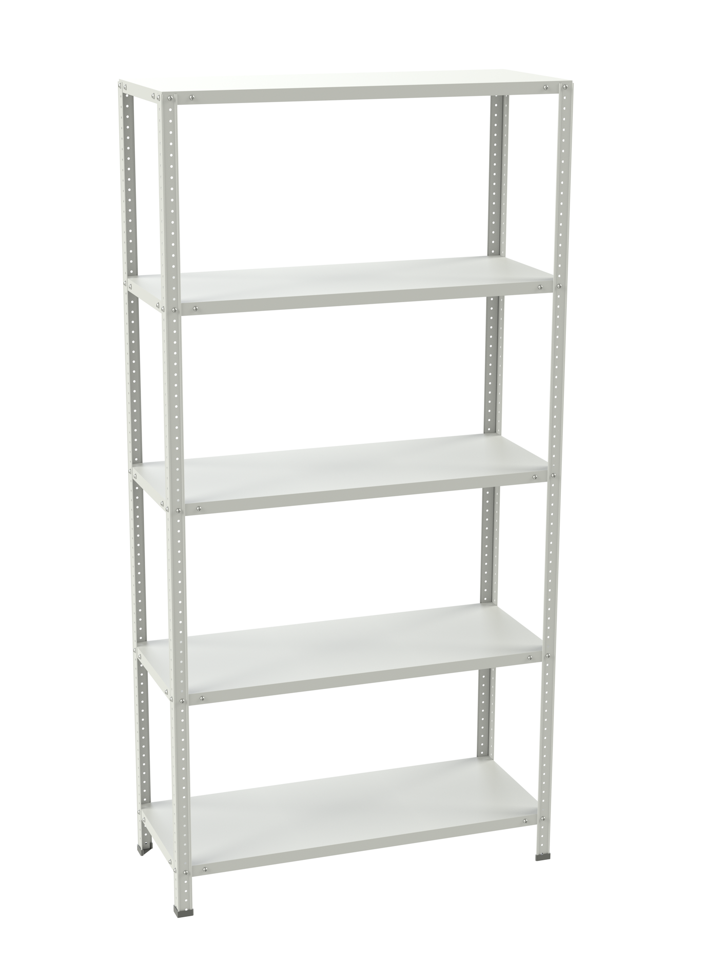 Стелаж металевий Меткас Атлант 2000х1200х600 мм на 5 полиць світло-сірий